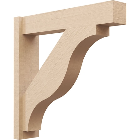 Ekena Millwork 6-in W x 28-in D x 28-in H Funston Block Rough Cedar Woodgrain TimberThane Outlooker, Primed Tan OUTUR060X28X28FST44RCPR